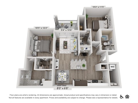 Two Bedroom Floorplan